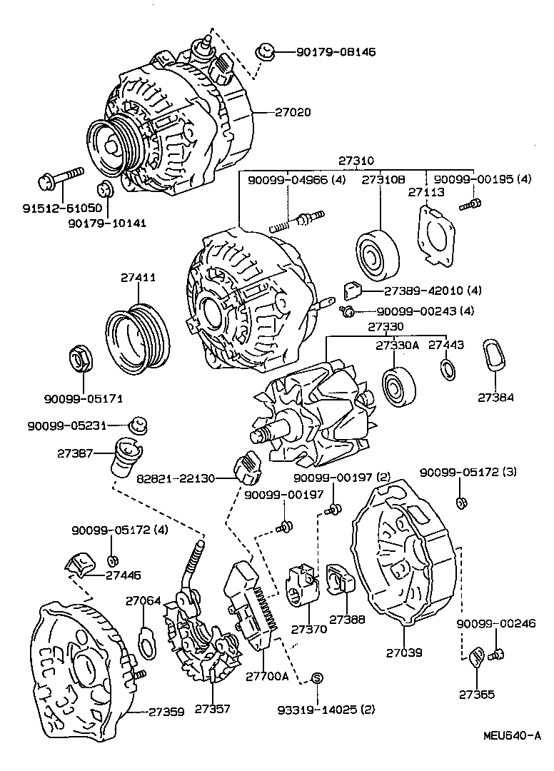 27060-46110 ALTERNATOR ASSY product image