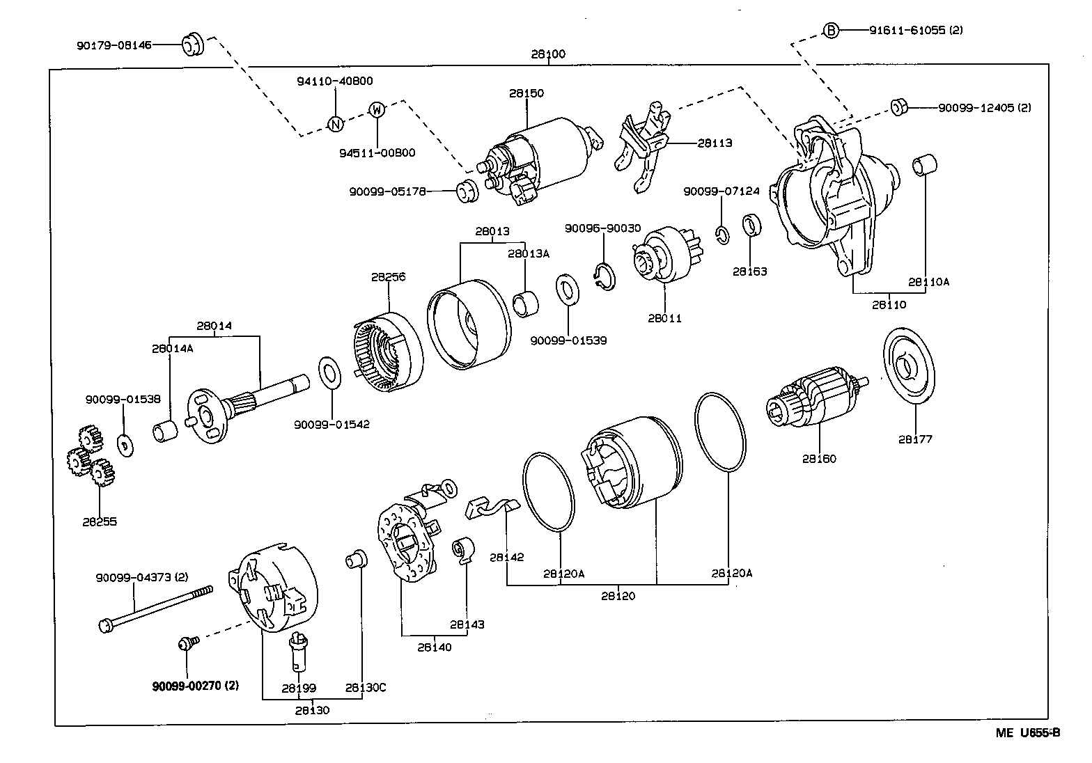 28130-54370 FRAME ASSY, STARTER COMMUTATOR END product image