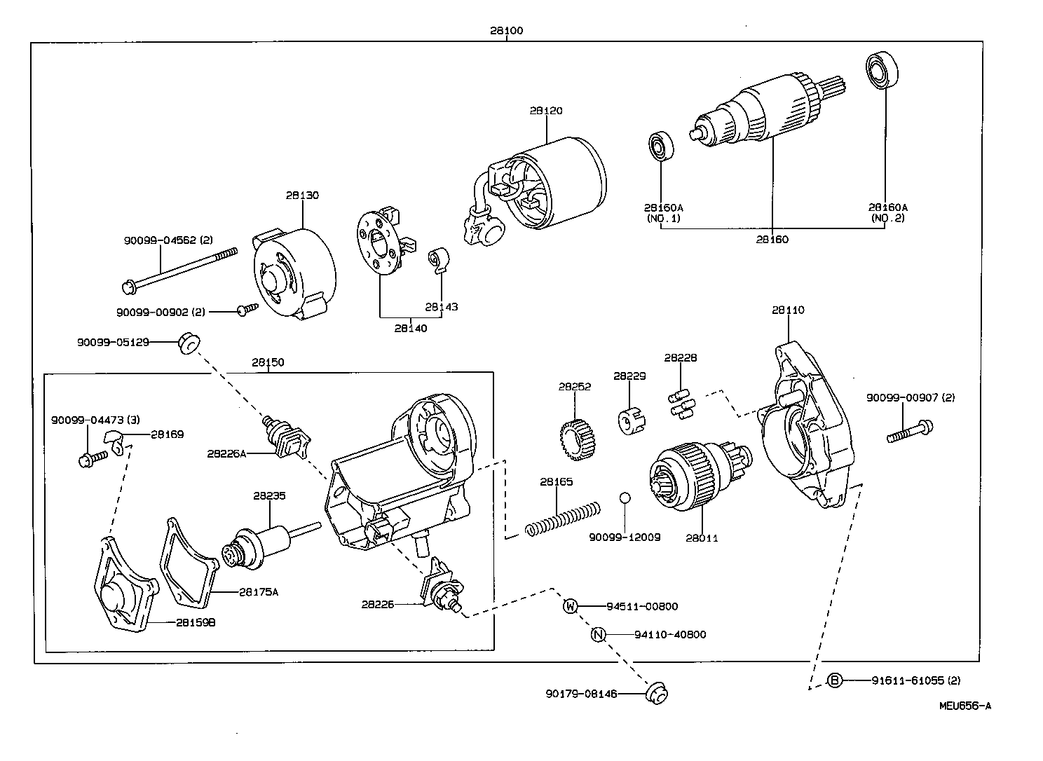 28130-54370 FRAME ASSY, STARTER COMMUTATOR END product image