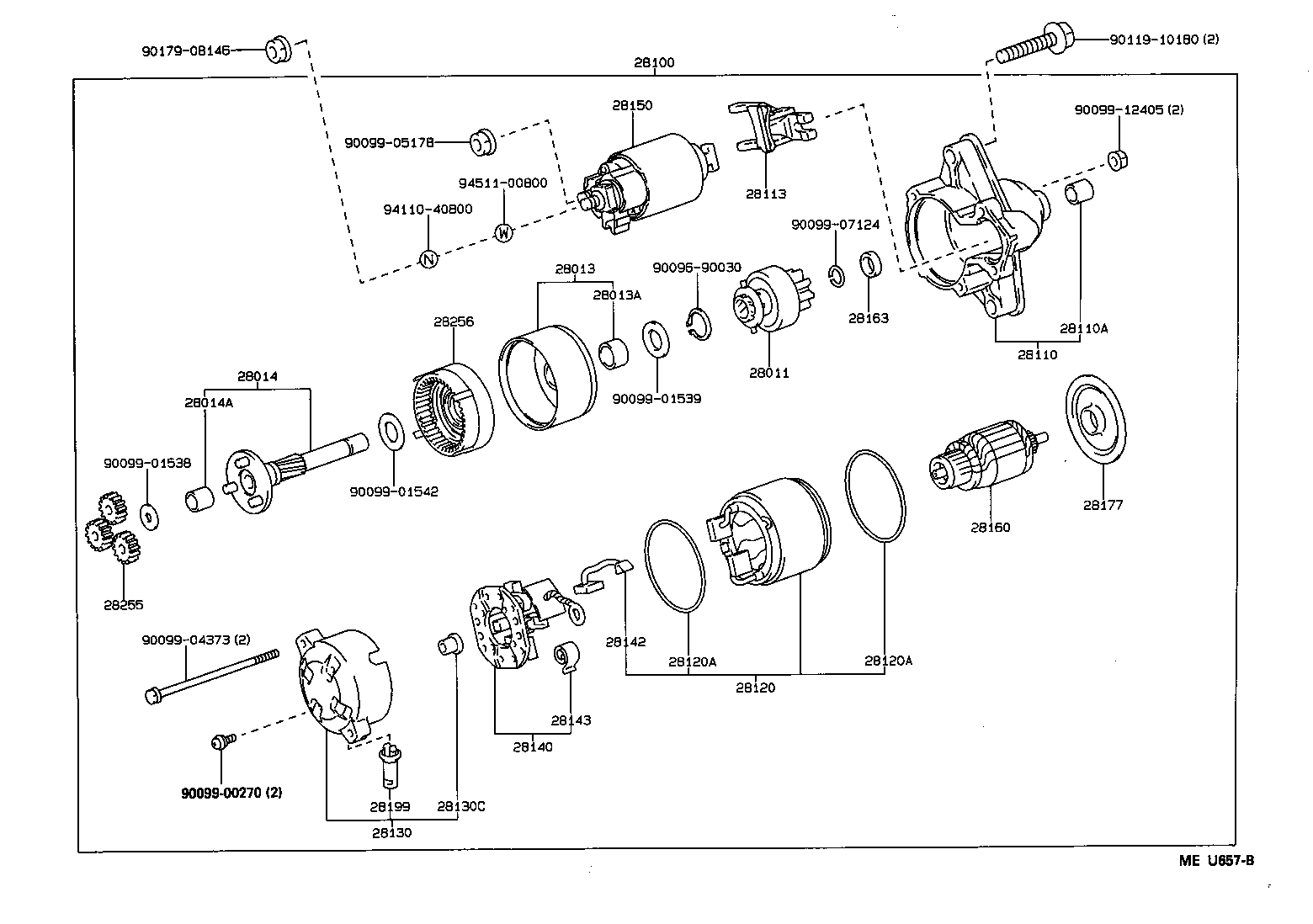 28130-54370 FRAME ASSY, STARTER COMMUTATOR END product image