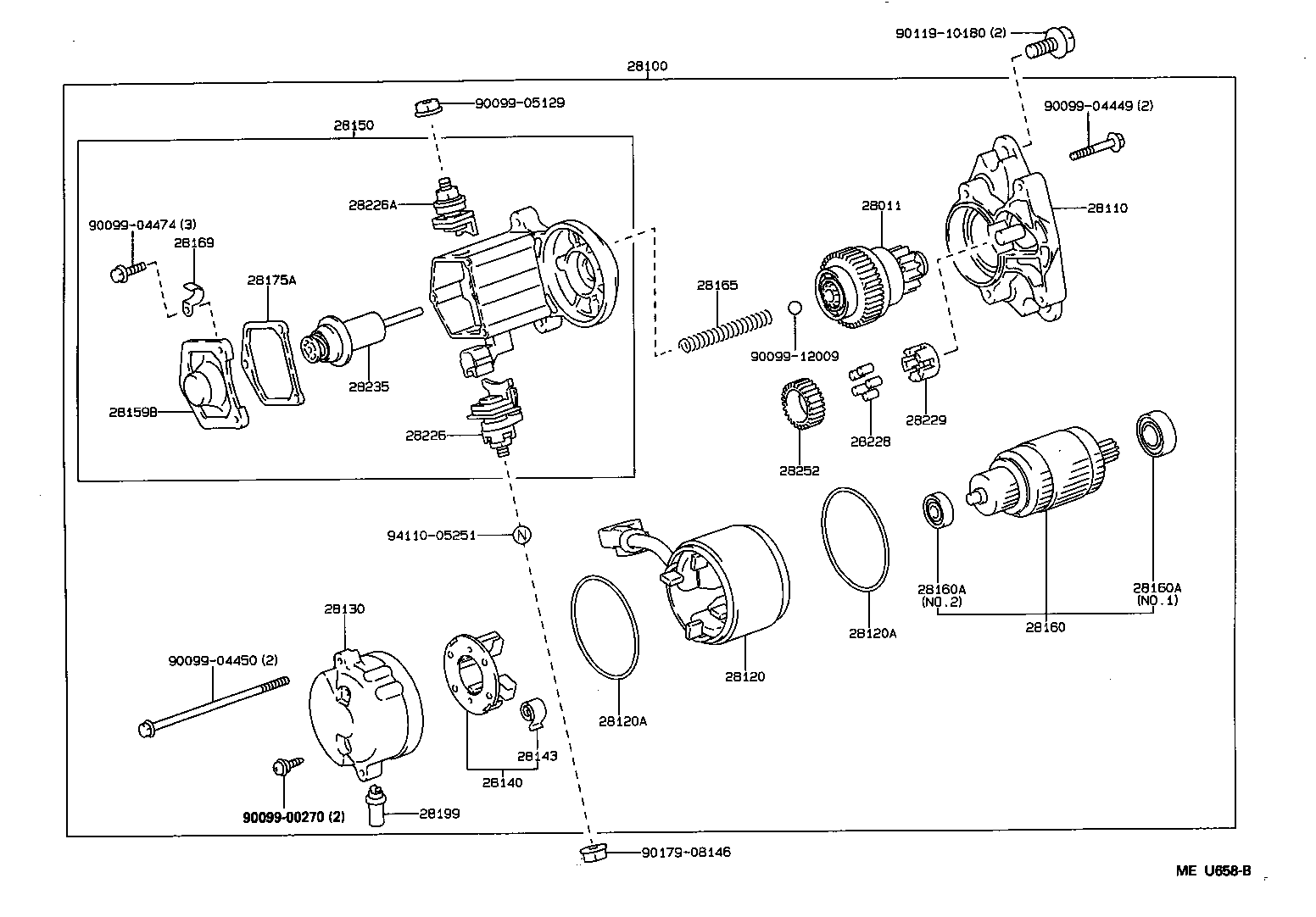 28130-54370 FRAME ASSY, STARTER COMMUTATOR END product image