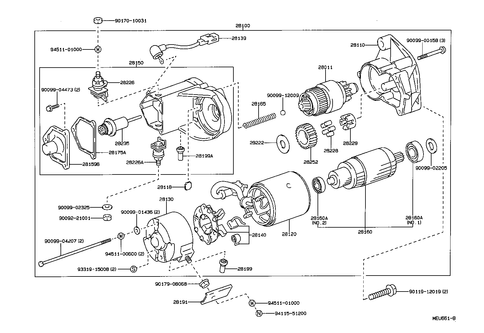 28130-54370 FRAME ASSY, STARTER COMMUTATOR END product image