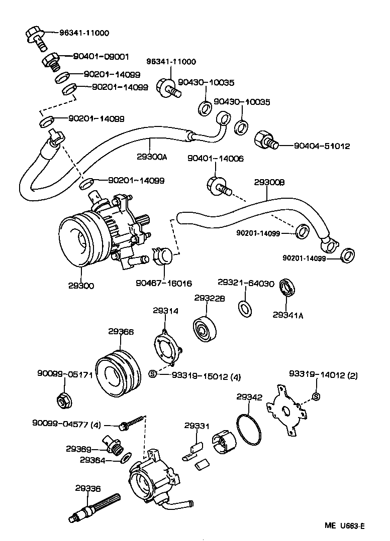 29611-54080 HOSE, VACUUM PUMP OIL OUTLET product image