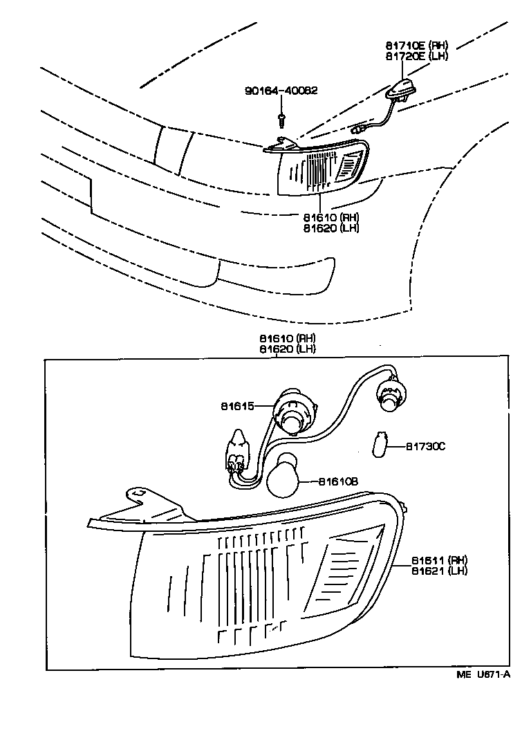 81611-22240 LENS, PARKING & CLEARANCE LAMP, RH product image