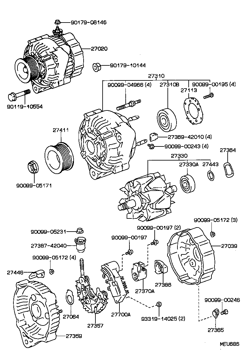 27060-46210 ALTERNATOR ASSY product image