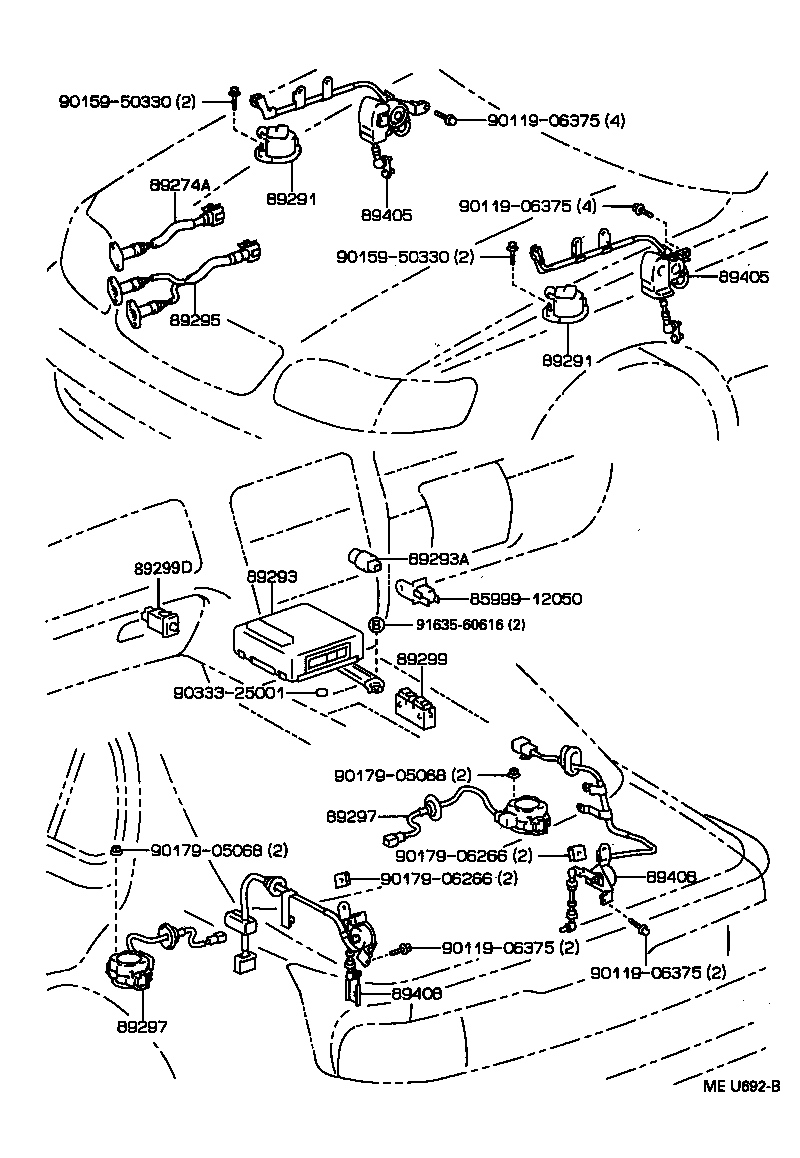 89293-30120 COMPUTER, SUSPENSION CONTROL product image