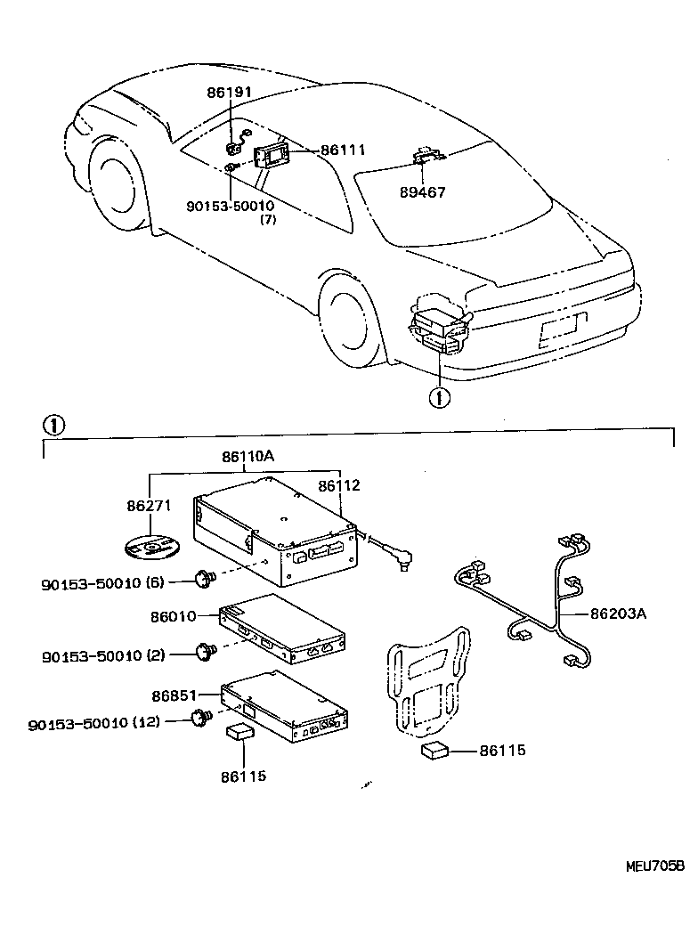 86117-22010 BRACKET, MULTI-DISPLAY CONTROLLER, A product image