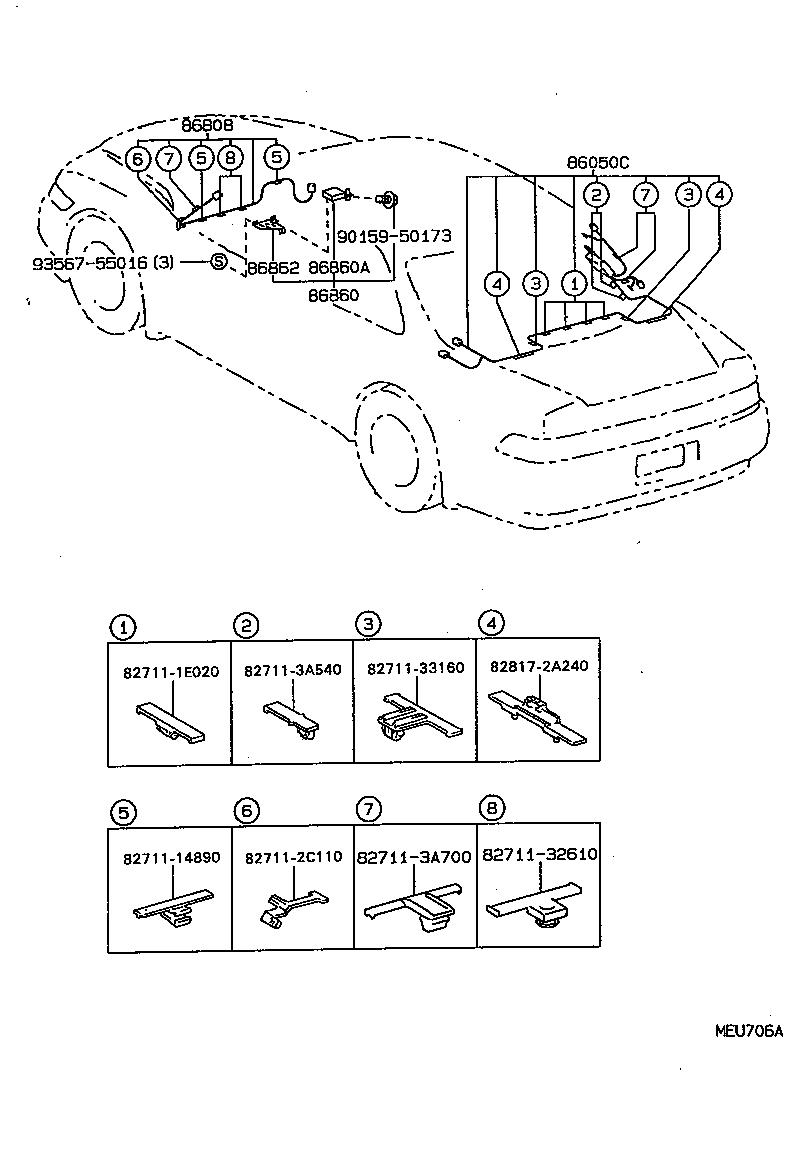 86117-22010 BRACKET, MULTI-DISPLAY CONTROLLER, A product image
