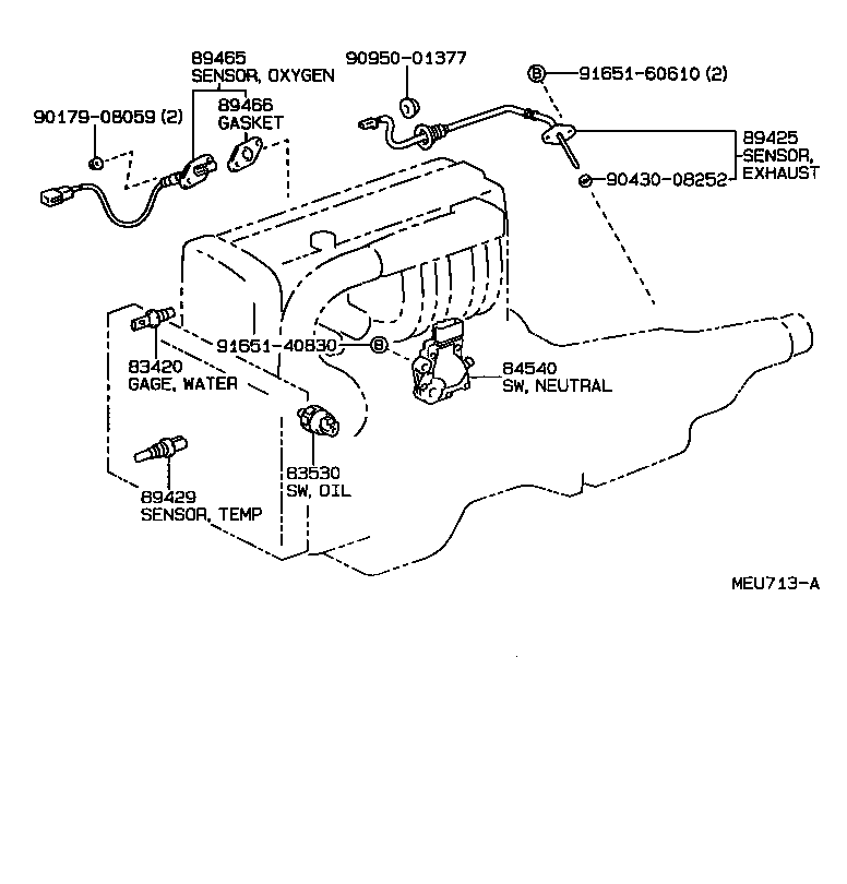 84820-22350 MASTER SWITCH ASSY, POWER WINDOW REGULATOR product image