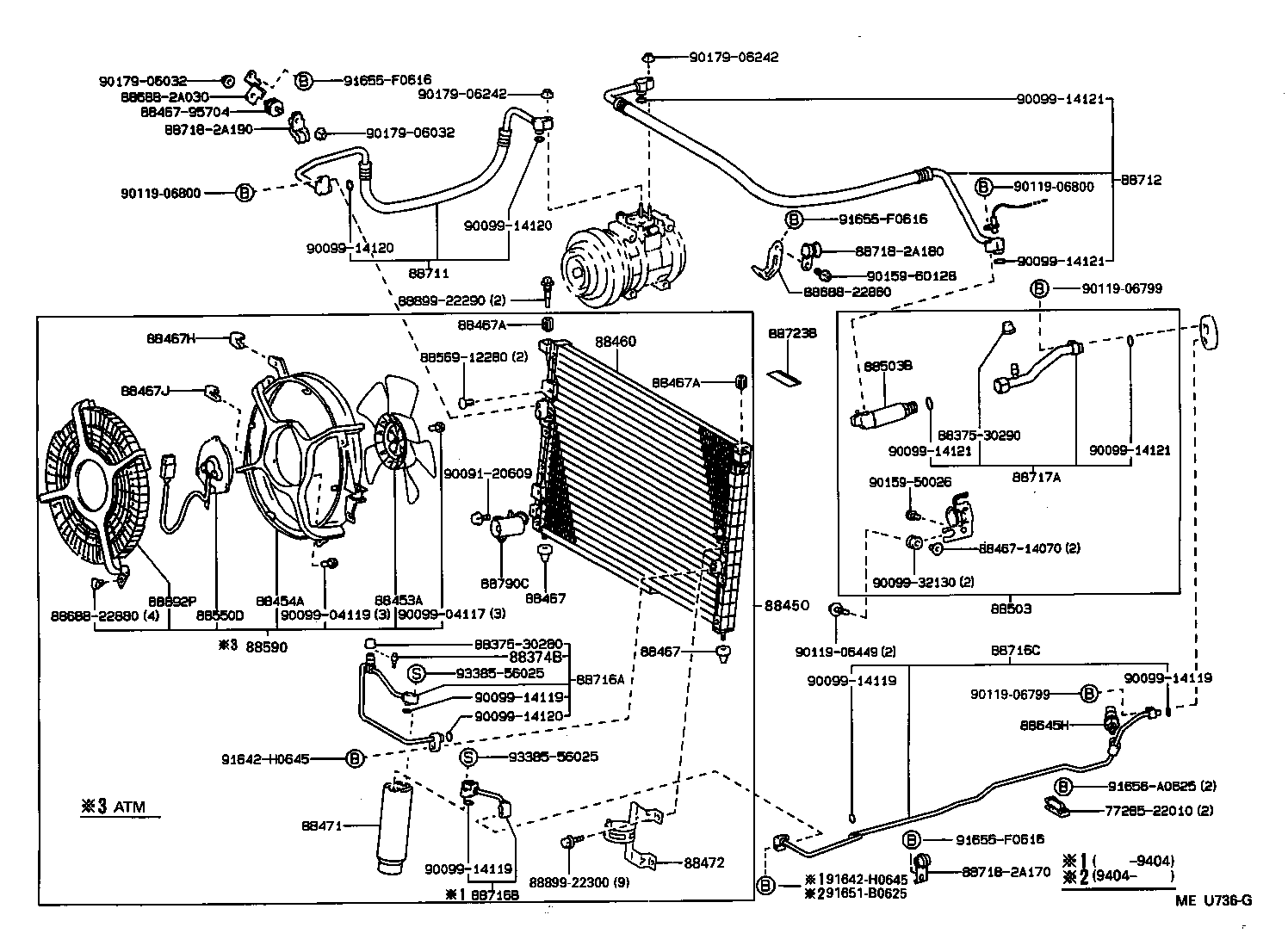 88450-22010 CONDENSER ASSY, W/RECEIVER product image