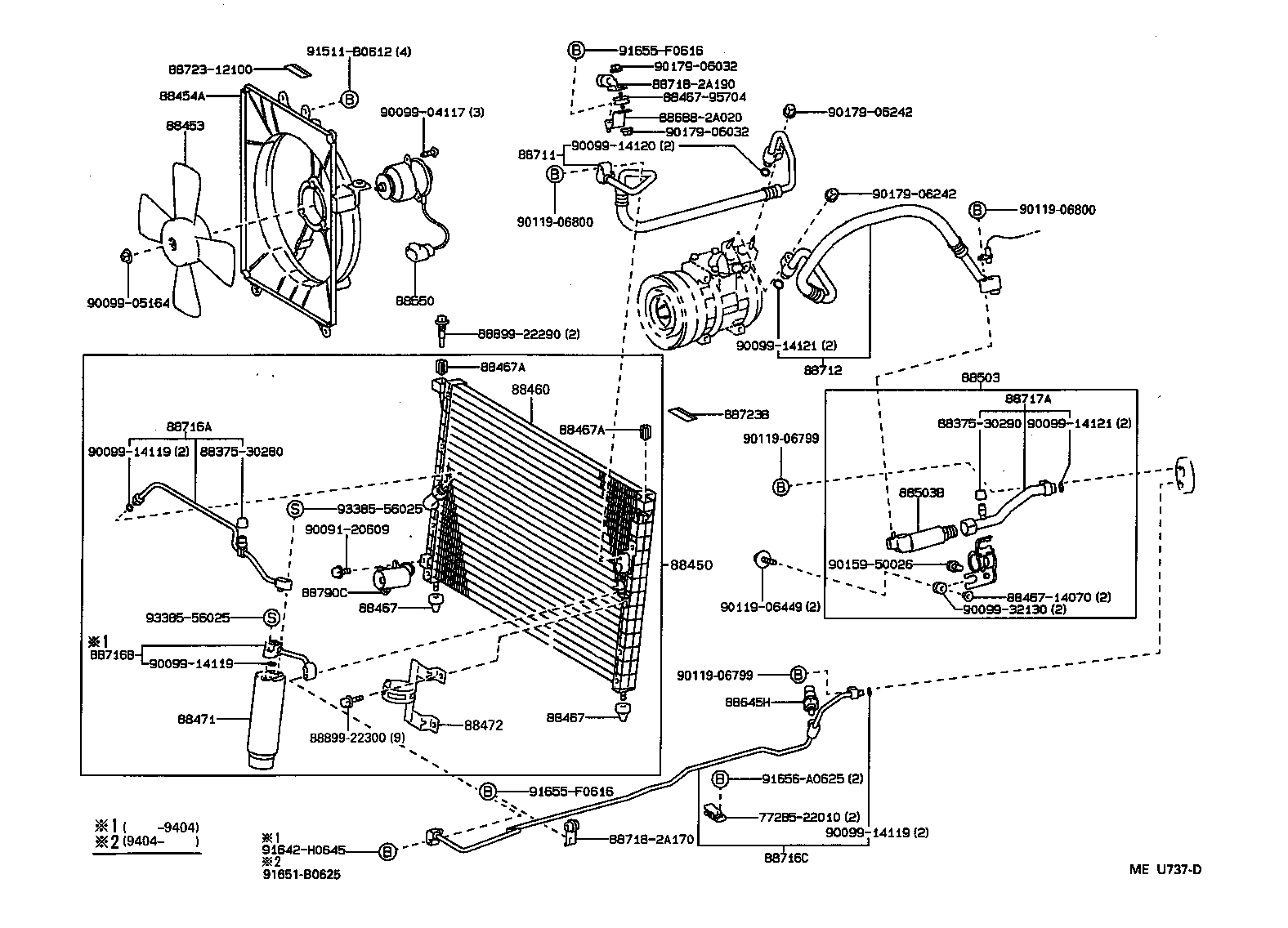 88450-22010 CONDENSER ASSY, W/RECEIVER product image