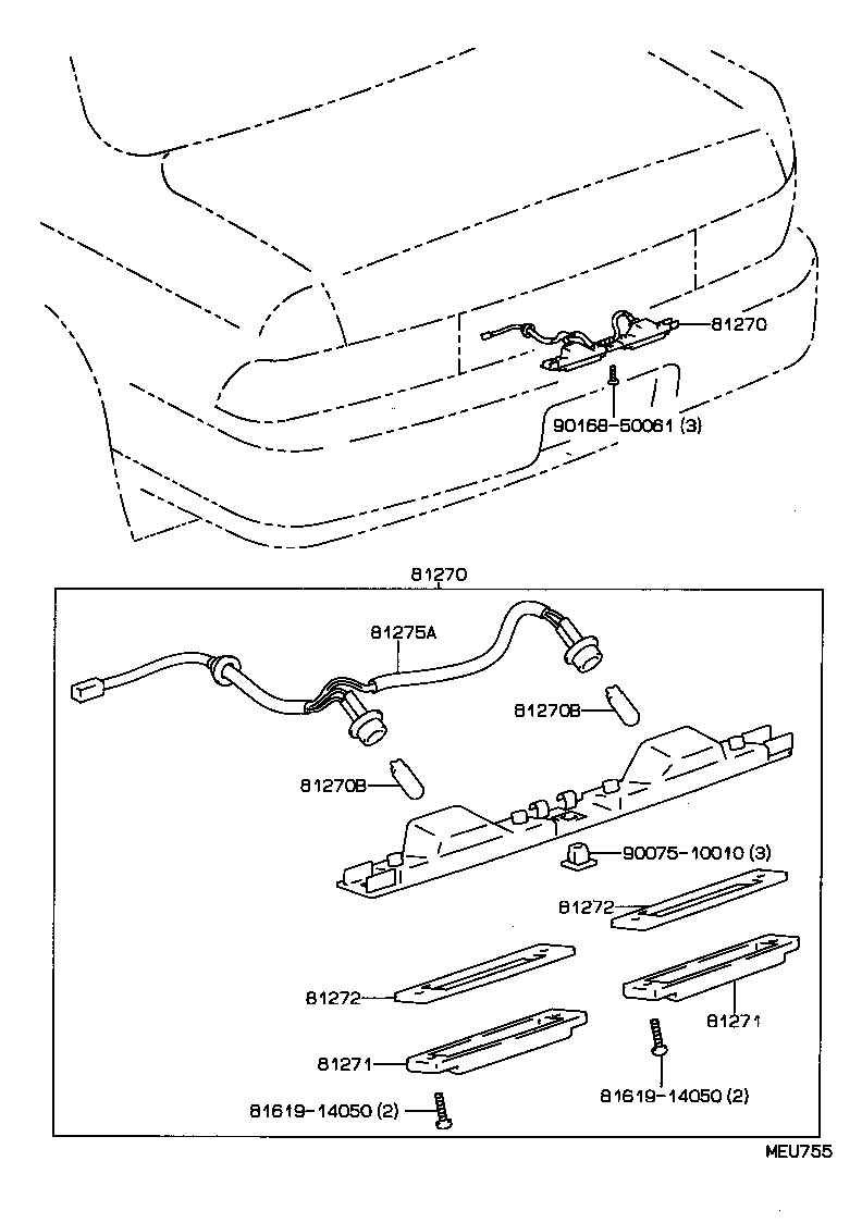 81276-33020-D4 COVER, LICENSE PLATE LAMP product image