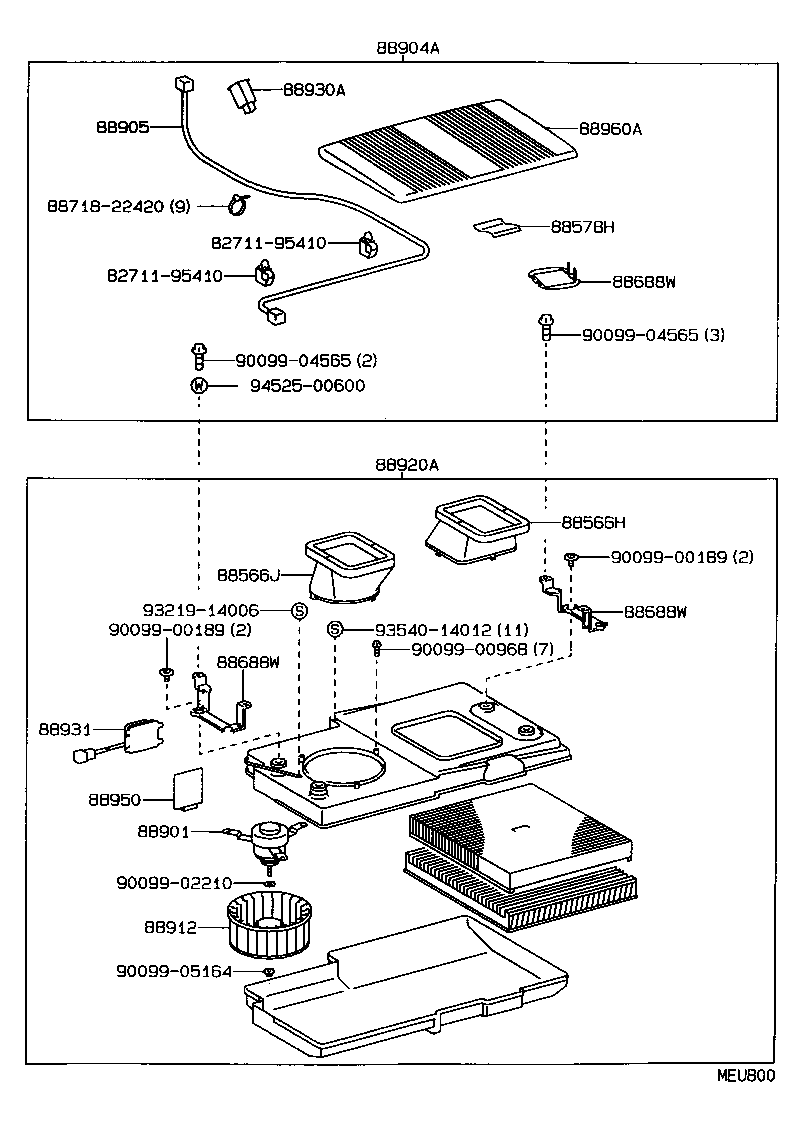 88566-33030 DUCT, AIR, NO.1 product image
