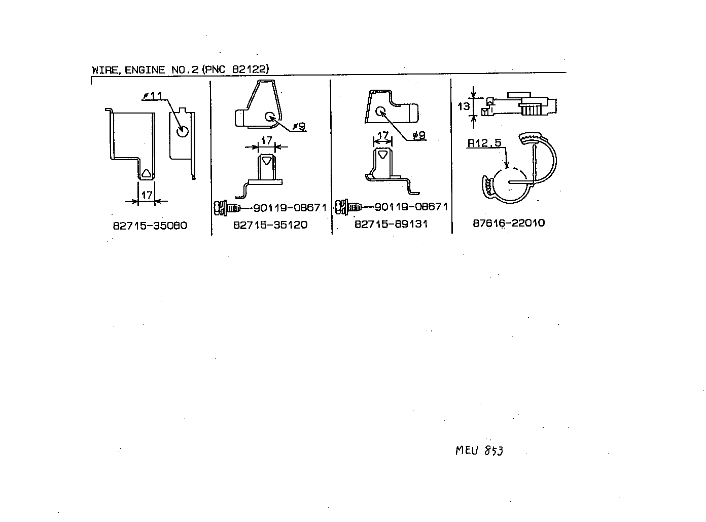 82817-89123 PROTECTOR, WIRING HARNESS, NO.1 product image