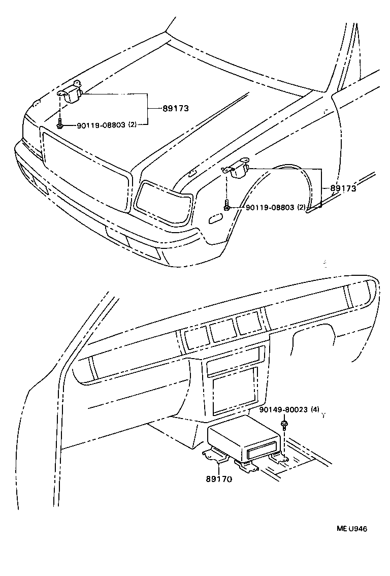 89170-40010 SENSOR ASSY, AIR BAG product image