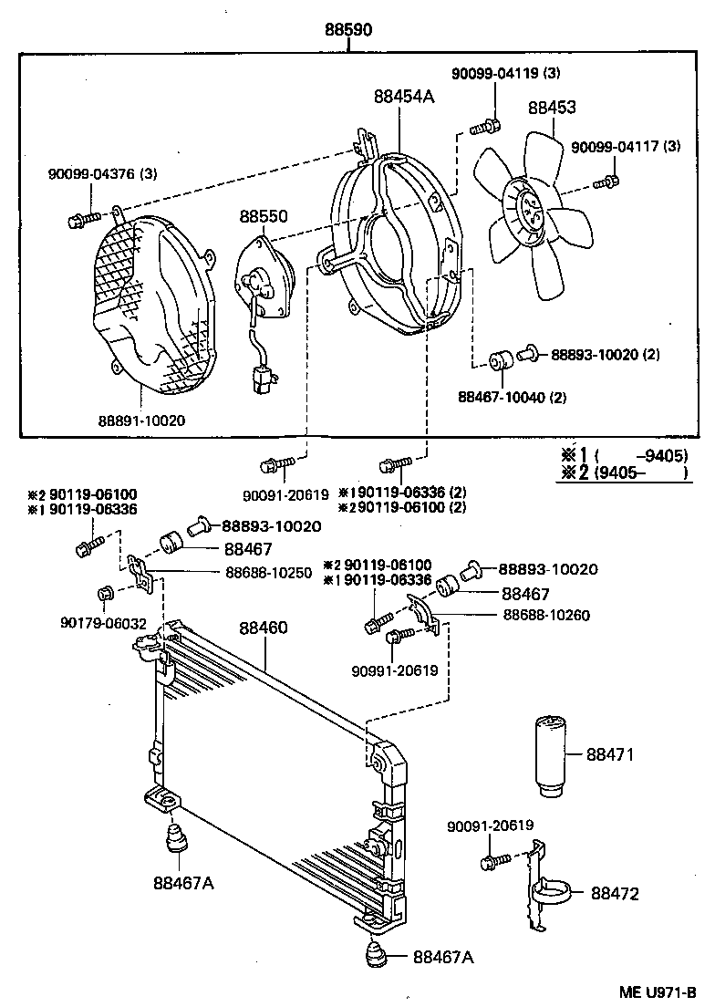 88550-10050 MOTOR ASSY, BLOWER (FOR CONDENSER) product image
