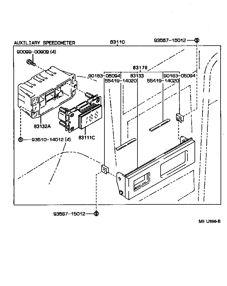 83111-22210 BODY ASSY, SPEEDOMETER product image