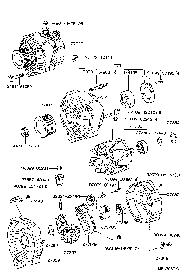 27060-46210 ALTERNATOR ASSY product image