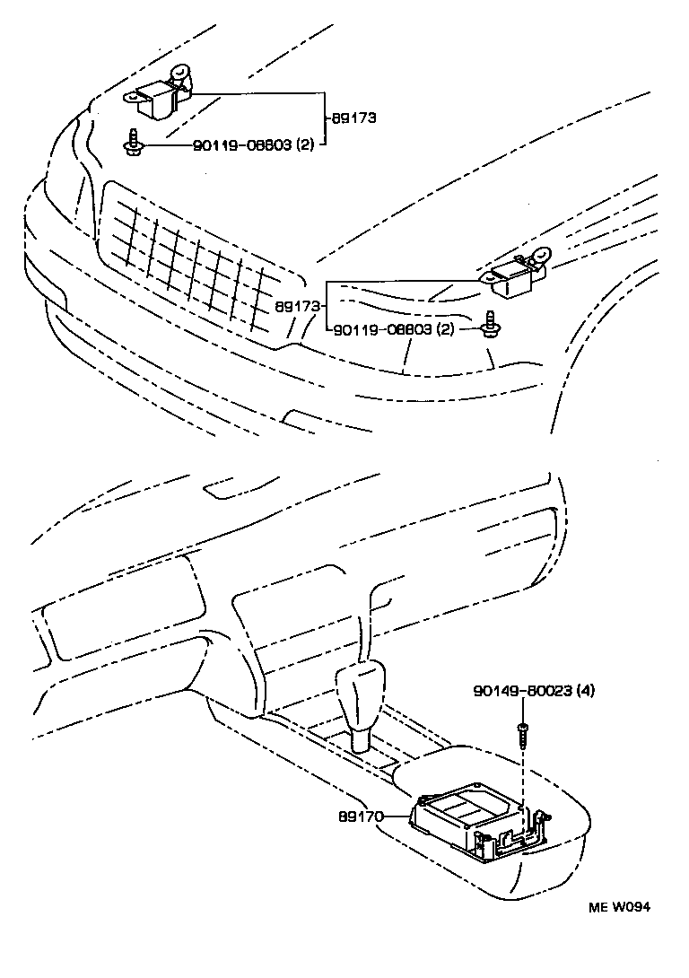 89170-30060 SENSOR ASSY, AIR BAG product image