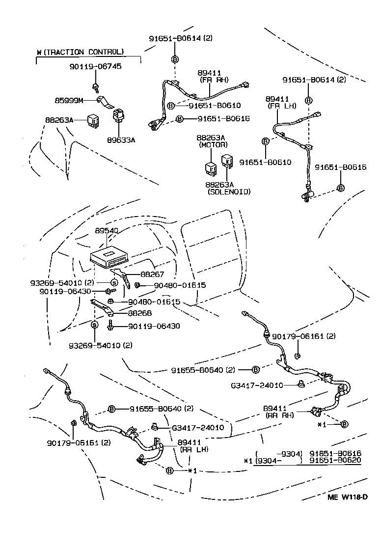 Toyota 89541-30050 COMPUTER ASSY, SKID CONTROL