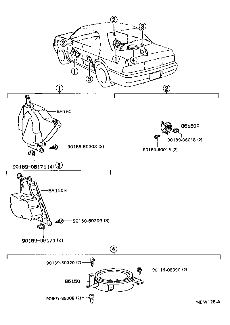 Toyota 86150-30191 SPEAKER ASSY, FRONT NO.1