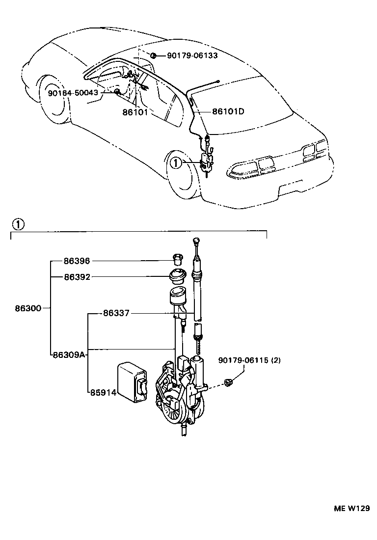 86101-30430 CORD SUB-ASSY, ANTENNA product image
