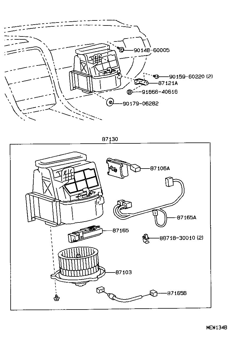 87150-30670 RADIATOR ASSY, HEATER product image
