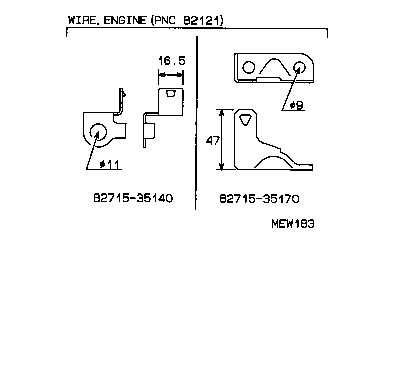 82122-35101 WIRE, ENGINE, NO.2 product image