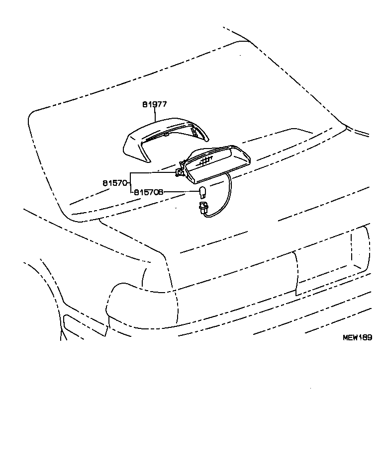 81570-22090-B0 LAMP ASSY, CENTER STOP product image