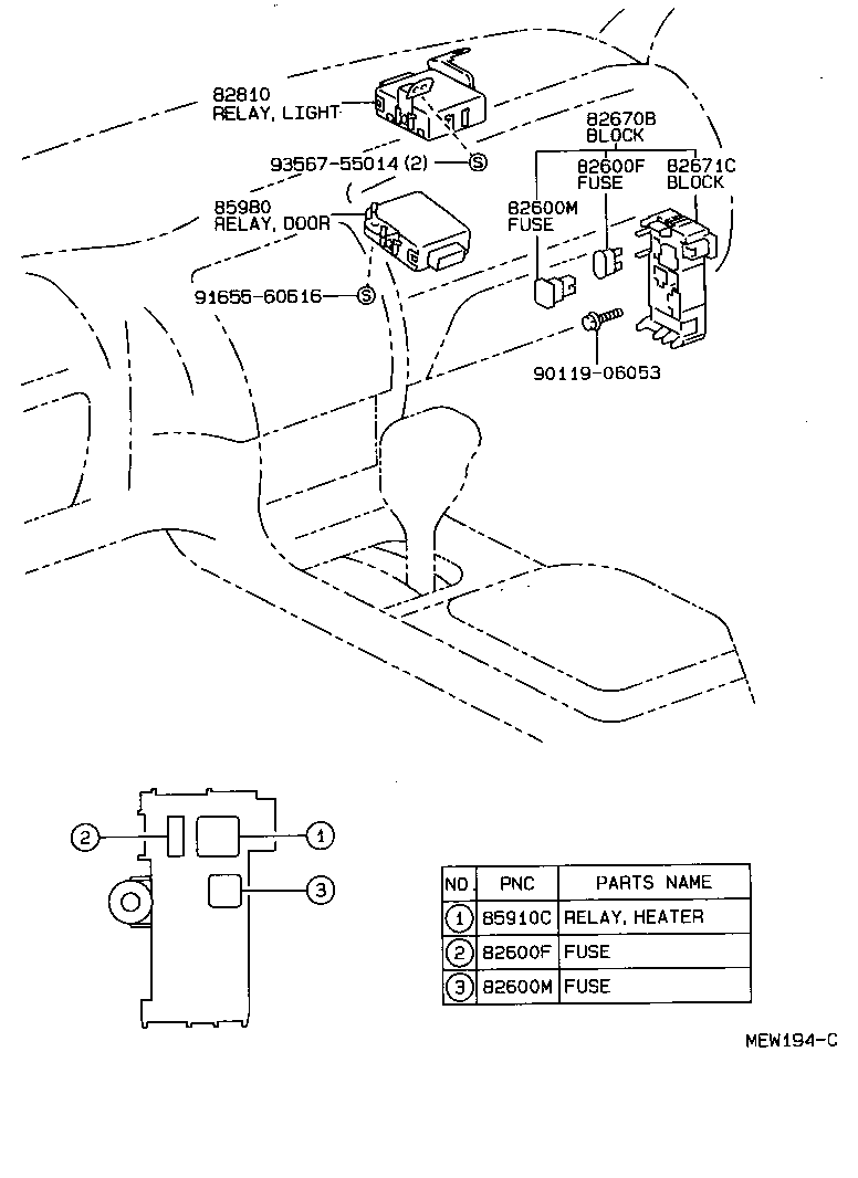 28610-64120 RELAY ASSY, GLOW PLUG product image