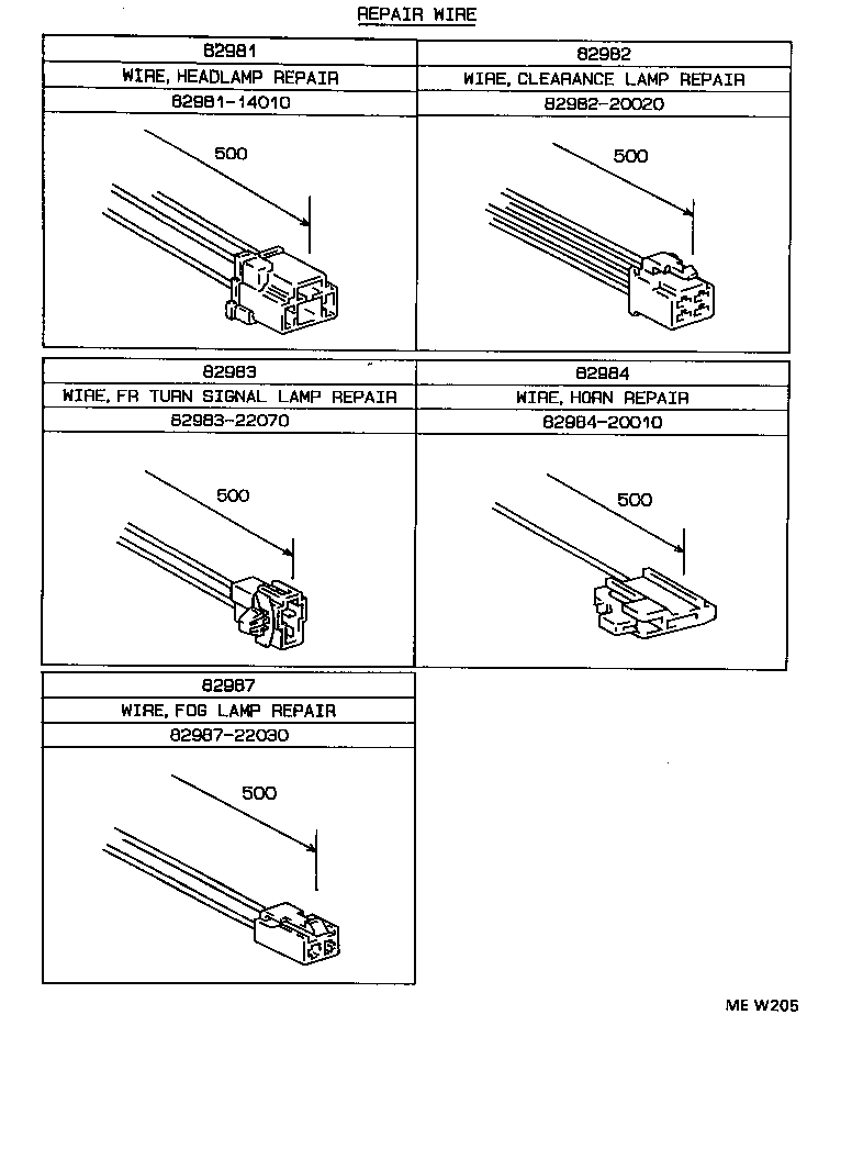 82151-22350 WIRE, FRONT DOOR, RH product image
