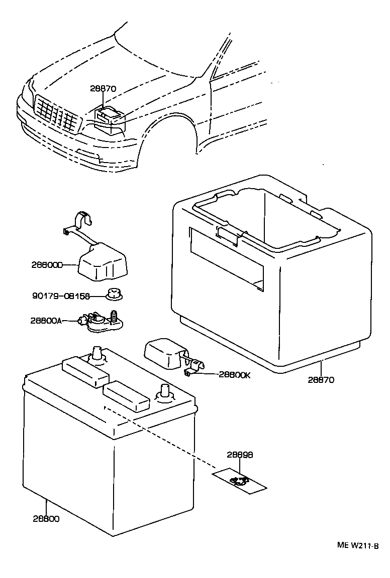 28870-46060 INSULATOR ASSY, BATTERY product image