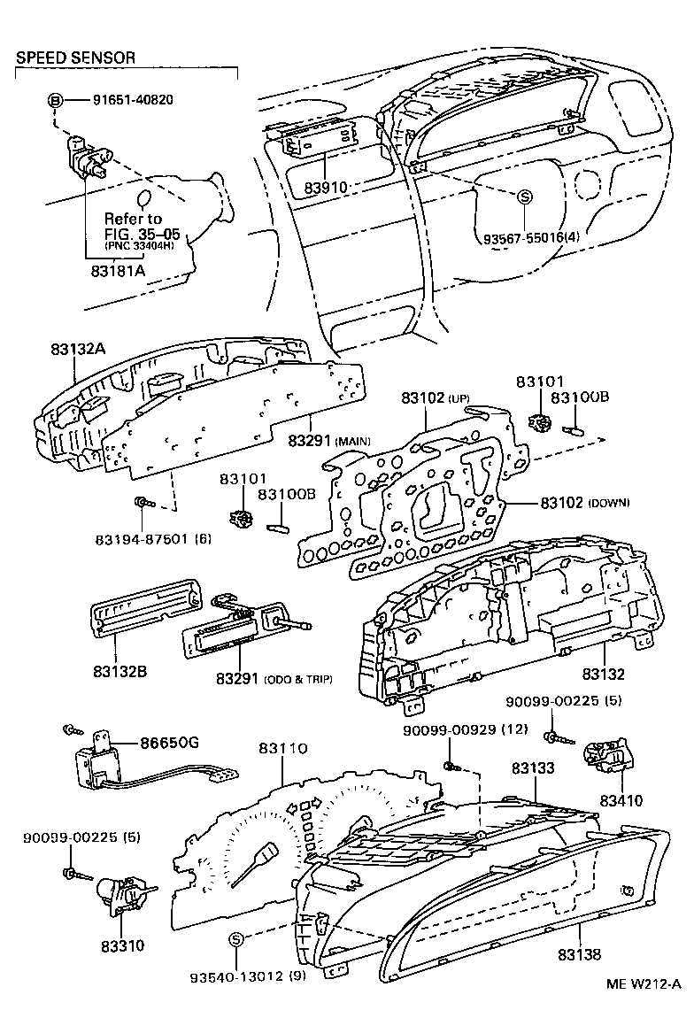 83132-3F090 CASE, COMBINATION METER product image
