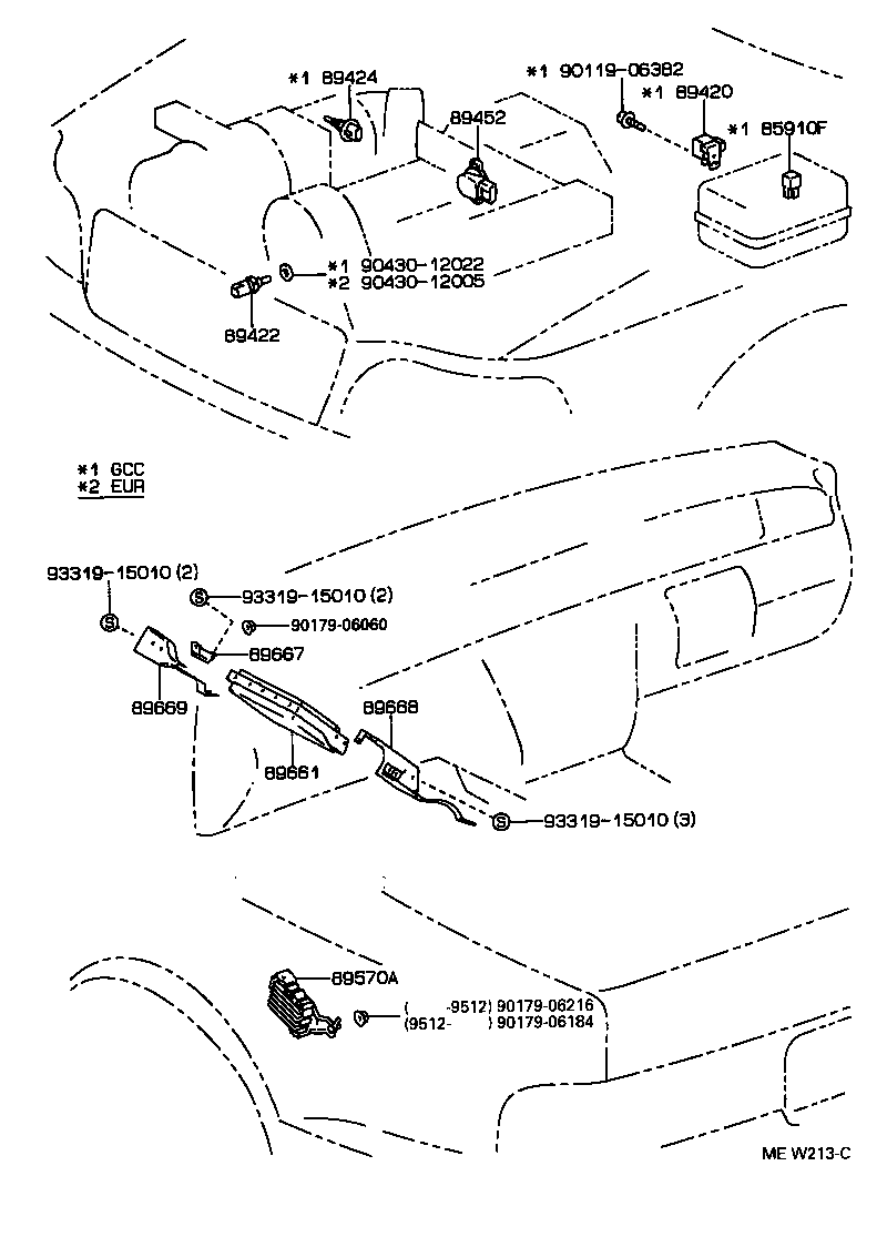 89669-30040 BRACKET, ENGINE CONTROL COMPUTER, NO.3 product image