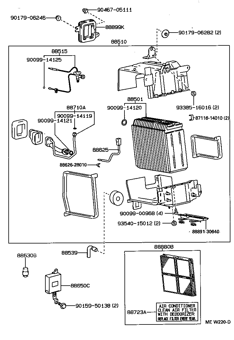 88515-50040 VALVE, COOLER EXPANSION product image