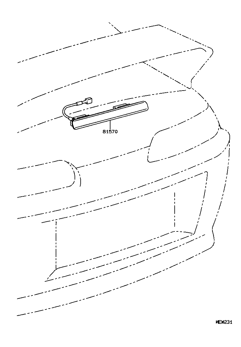 81570-14060 LAMP ASSY, CENTER STOP product image