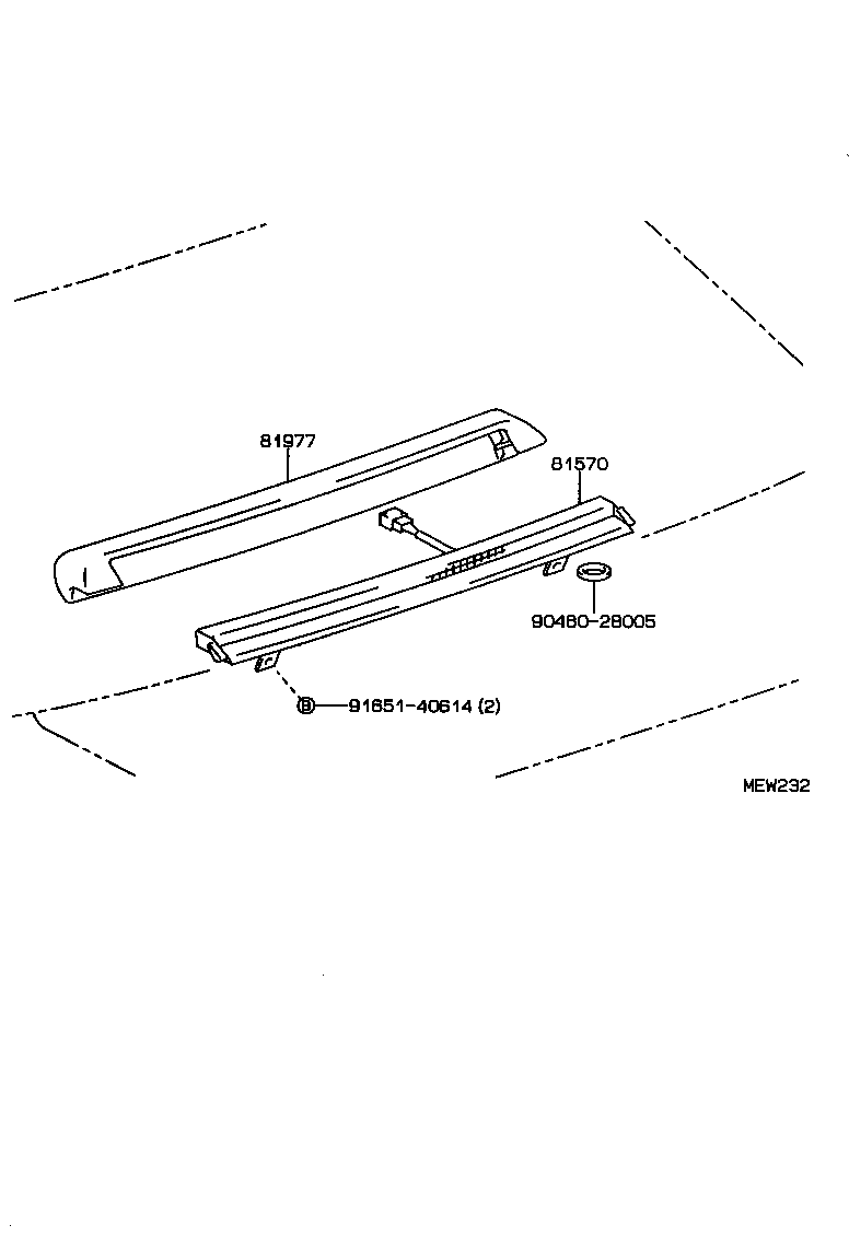 81570-40010 LAMP ASSY, CENTER STOP product image