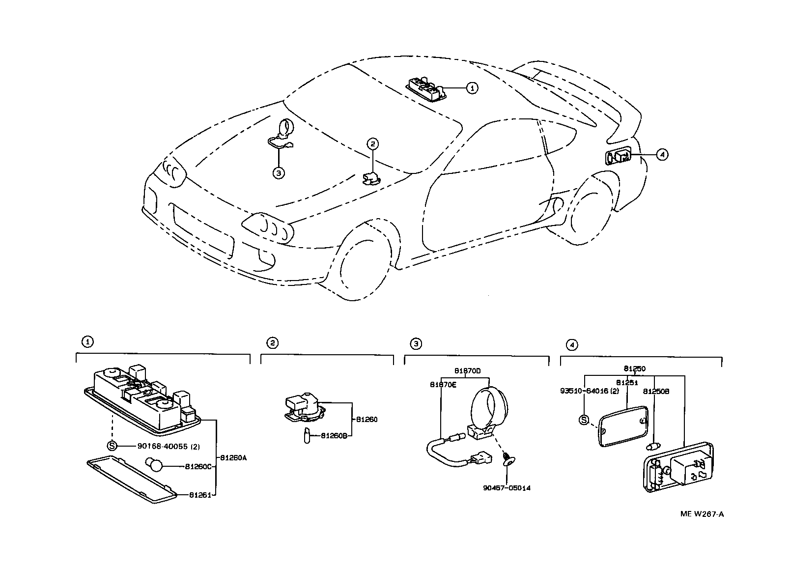 81870-14020 LAMP ASSY, KEY CYLINDER product image