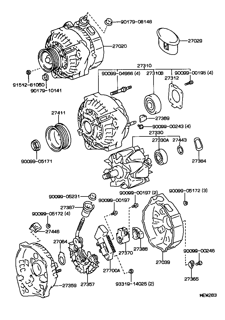 27330-46090 ROTOR ASSY, ALTERNATOR product image
