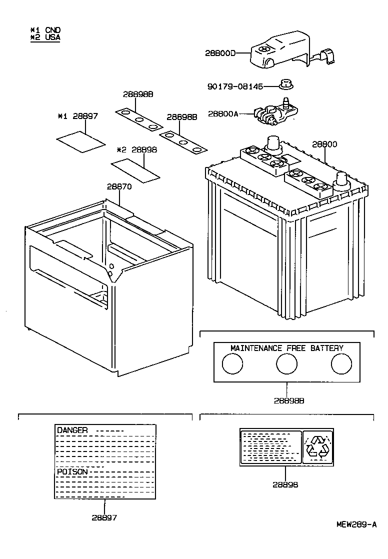 Toyota 28800-74152 BATTERY