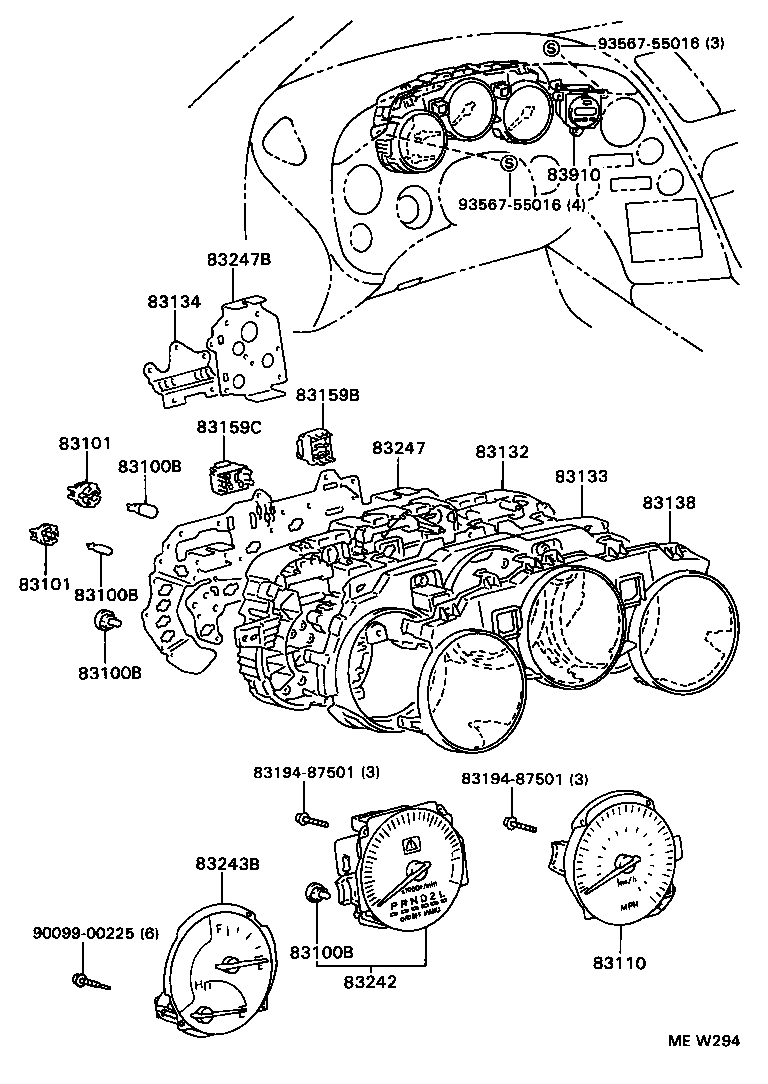 83242-1U352 TACHOMETER ASSY, ENGINE product image