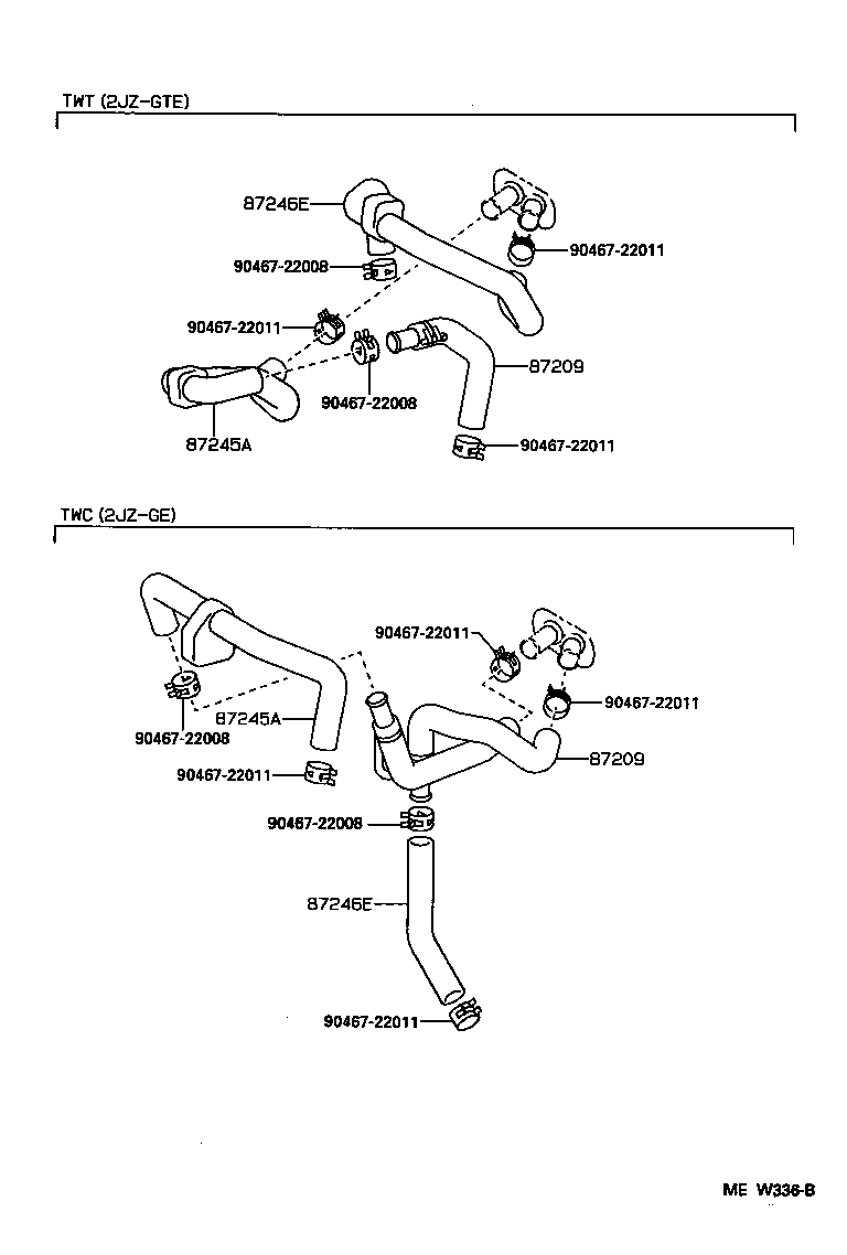 87209-14810 HOSE SUB-ASSY, WATER, D product image