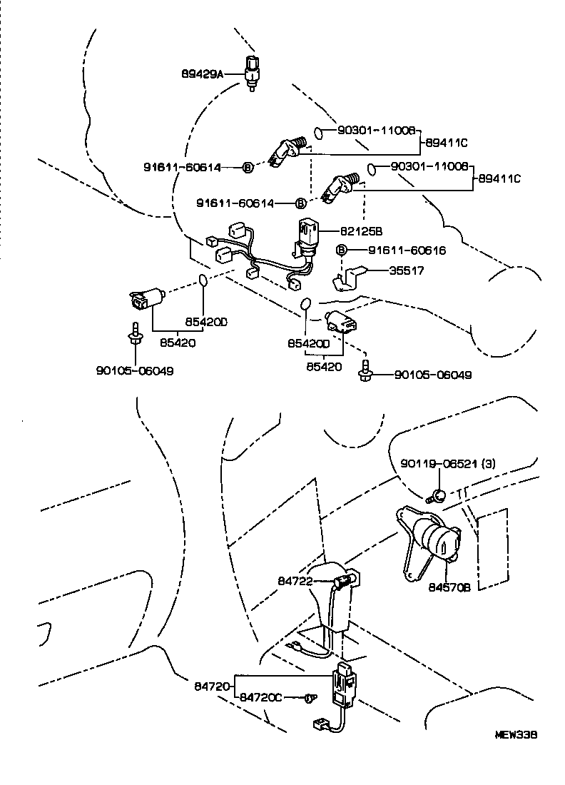 84570-24010 SWITCH ASSY, KICK DOWN product image