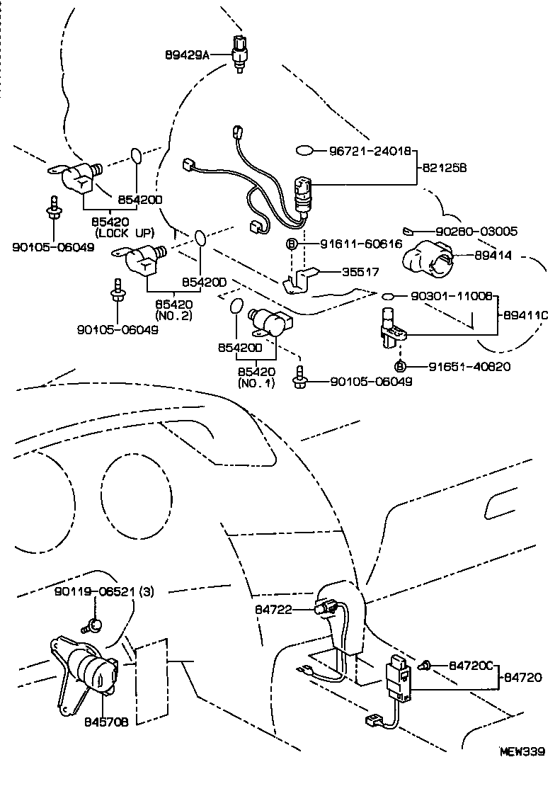 84570-24010 SWITCH ASSY, KICK DOWN product image