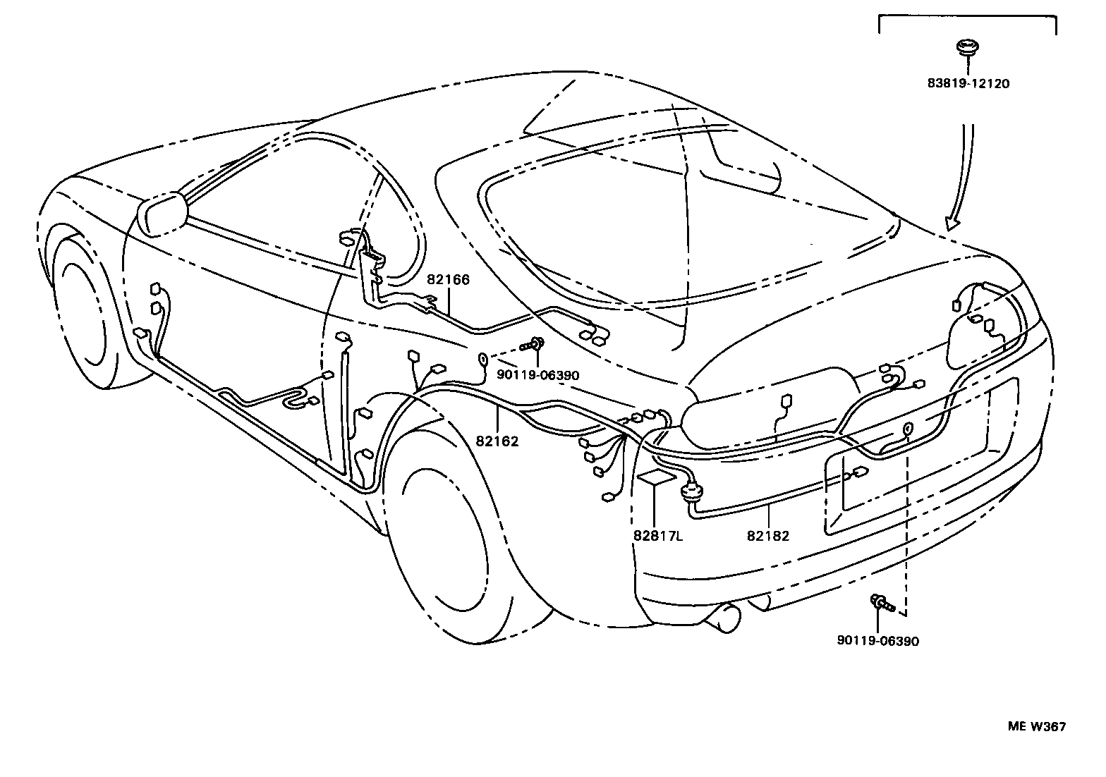 82166-14110 WIRE, CONSOLE BOX product image