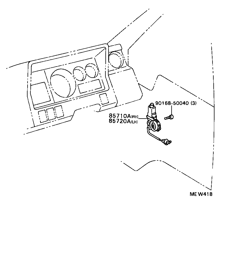 85710-95401 MOTOR ASSY, POWER WINDOW REGULATOR, FRONT RH product image