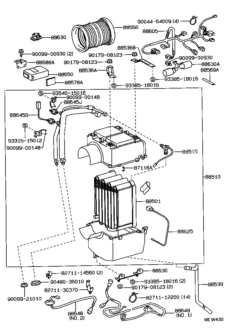 88648-95422 WIRING, COOLER, NO.1 product image