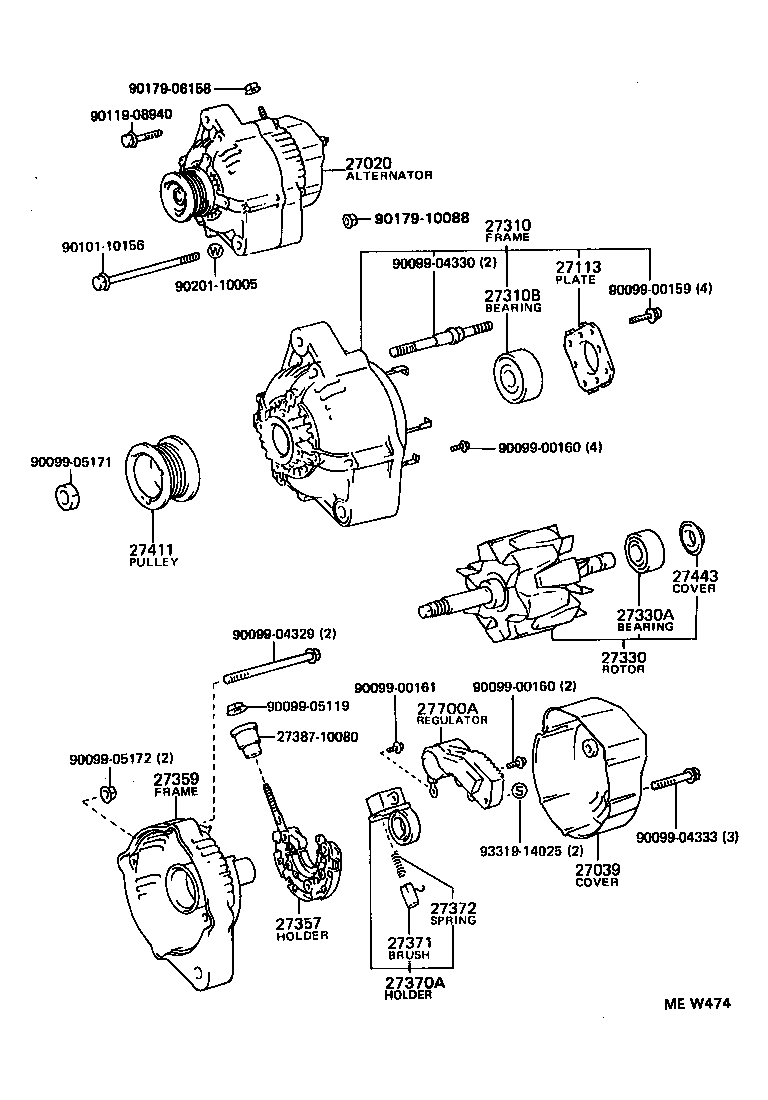 27037-46150 WIRE, ALTERNATOR LEAD product image