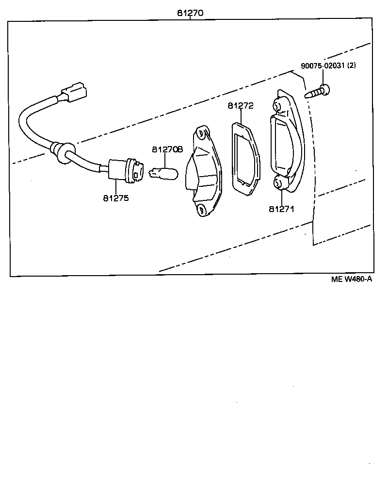 81272-30180 GASKET, LICENSE PLATE LAMP LENS product image
