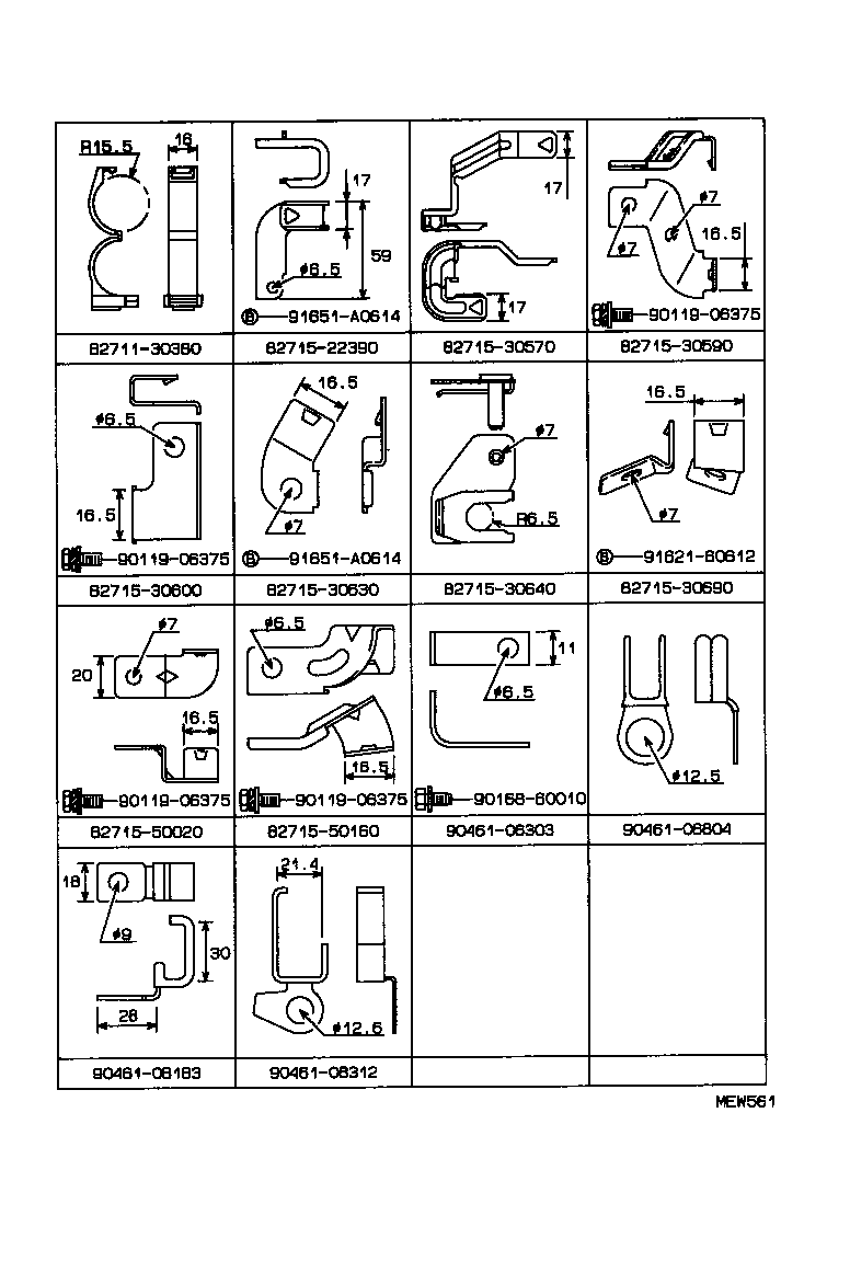 82122-30341 WIRE, ENGINE, NO.2 product image